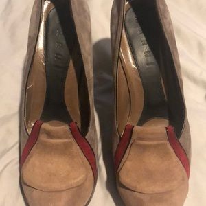 Marni suede platform shoes